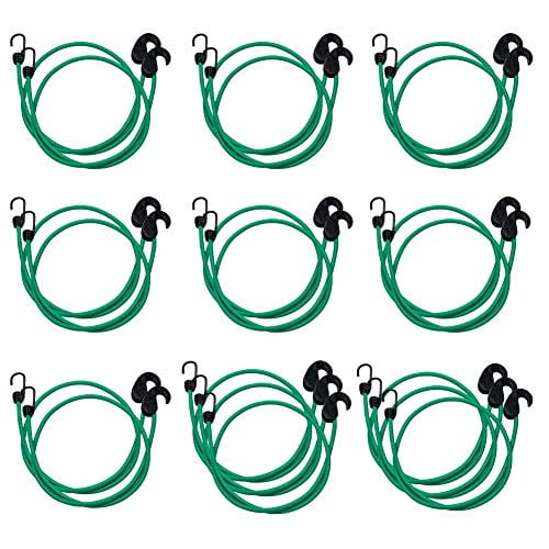 20-Piece Black Basics Adjustable 36-Inch Bungee Cords 2-Pack